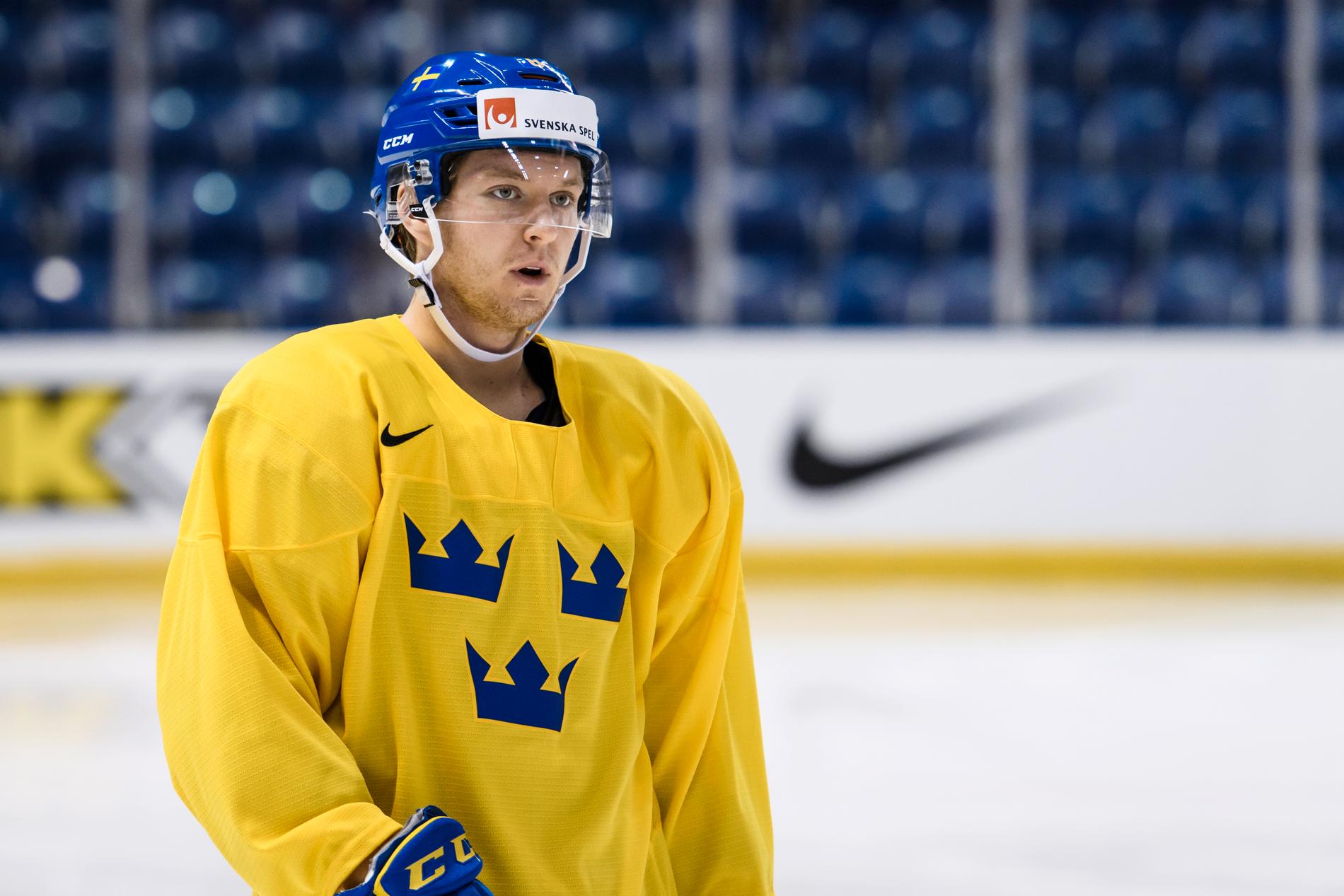 Rasmus Sandin under junior-VM i fjol.