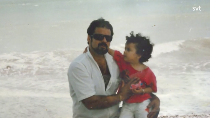 Shima Niavarani och med sin pappa.