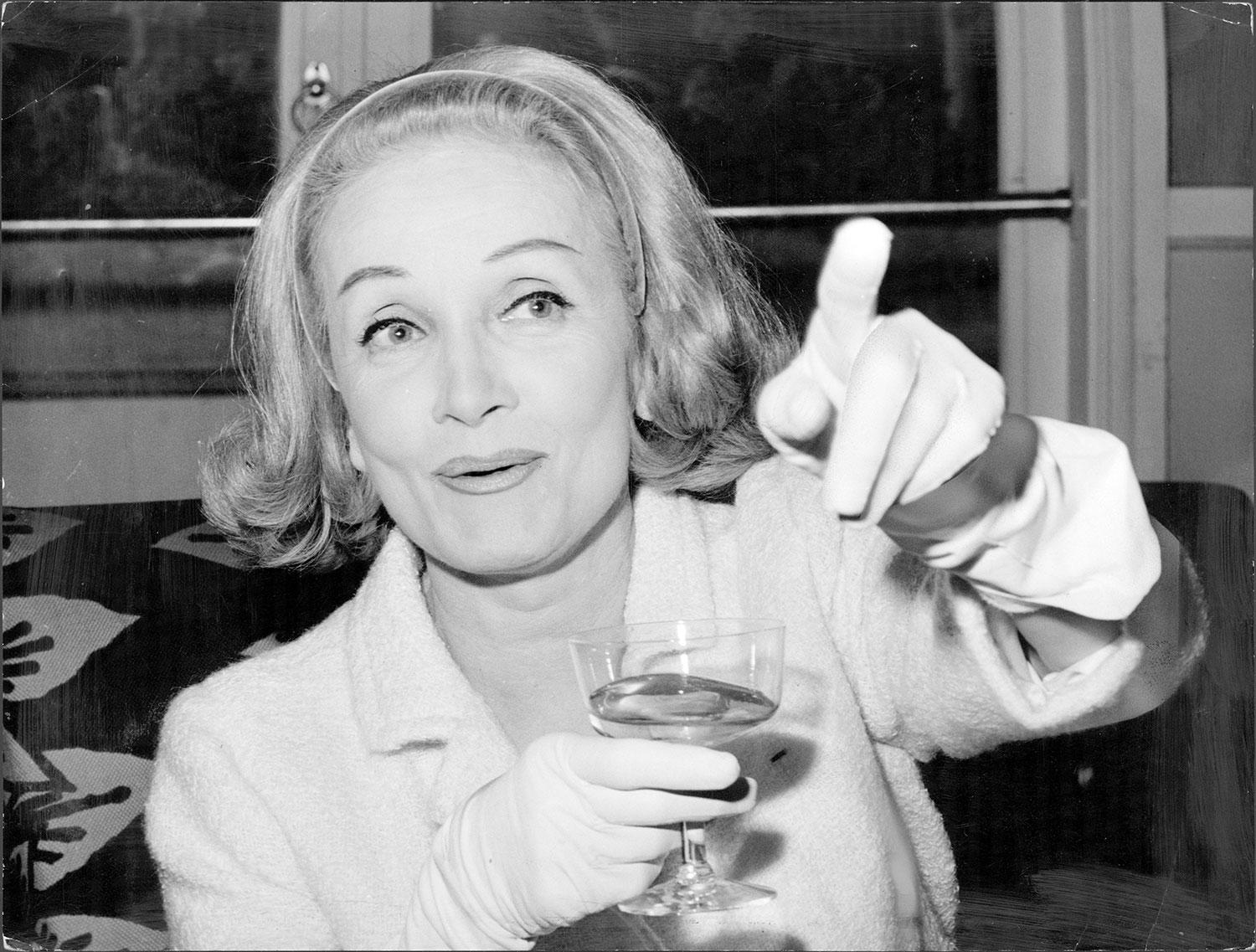 Tyska skådespelaren Marlene Dietrich.