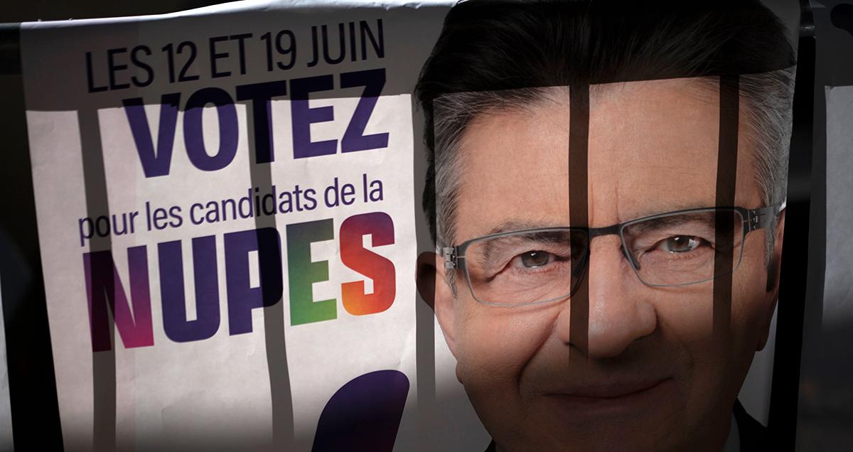 ”Rösta på Nupes kandidater” – i går hölls ett den första omgången i det franska parlamentsvalet, den andra är nu på söndag. I Nupes ingår socialister, kommunister och gröna.