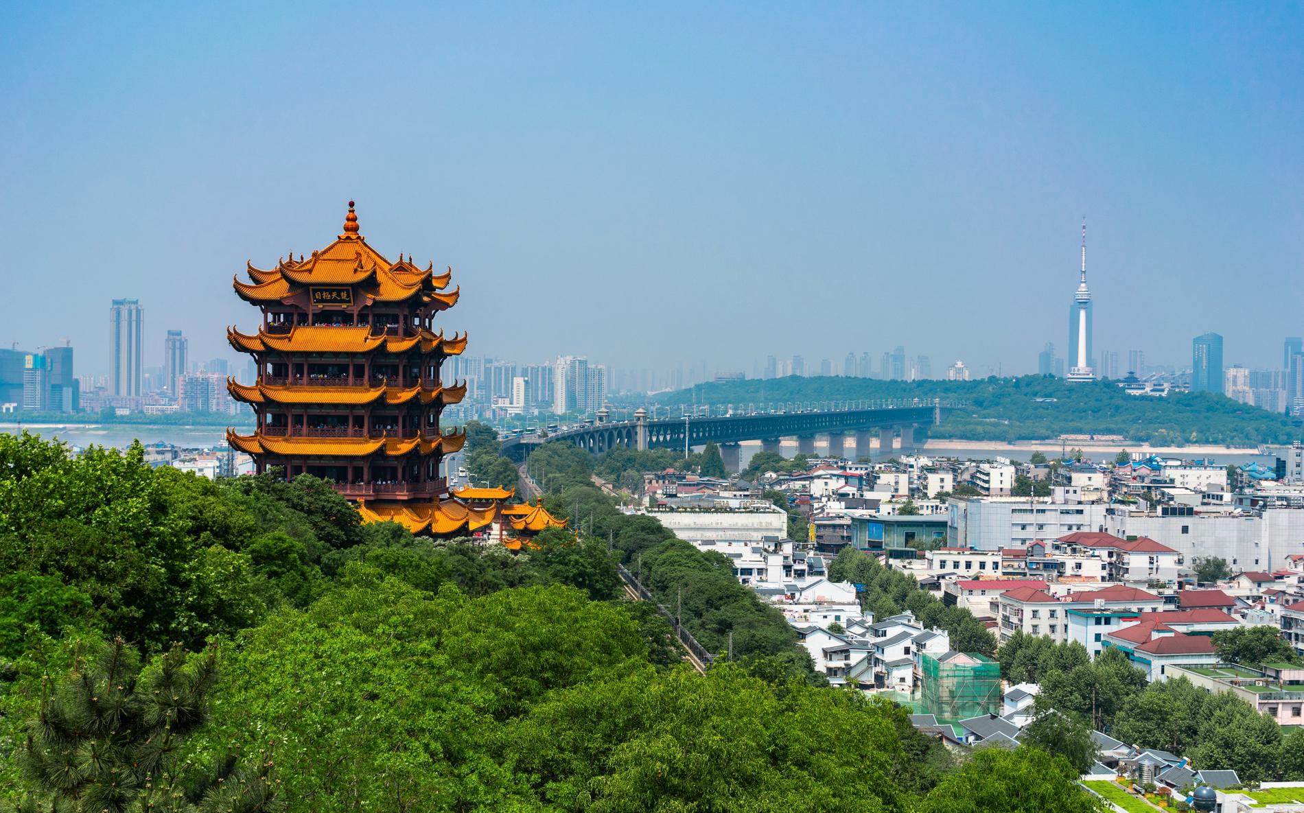 Wuhan i Kina, en stad med cirka 11 miljoner invånare.