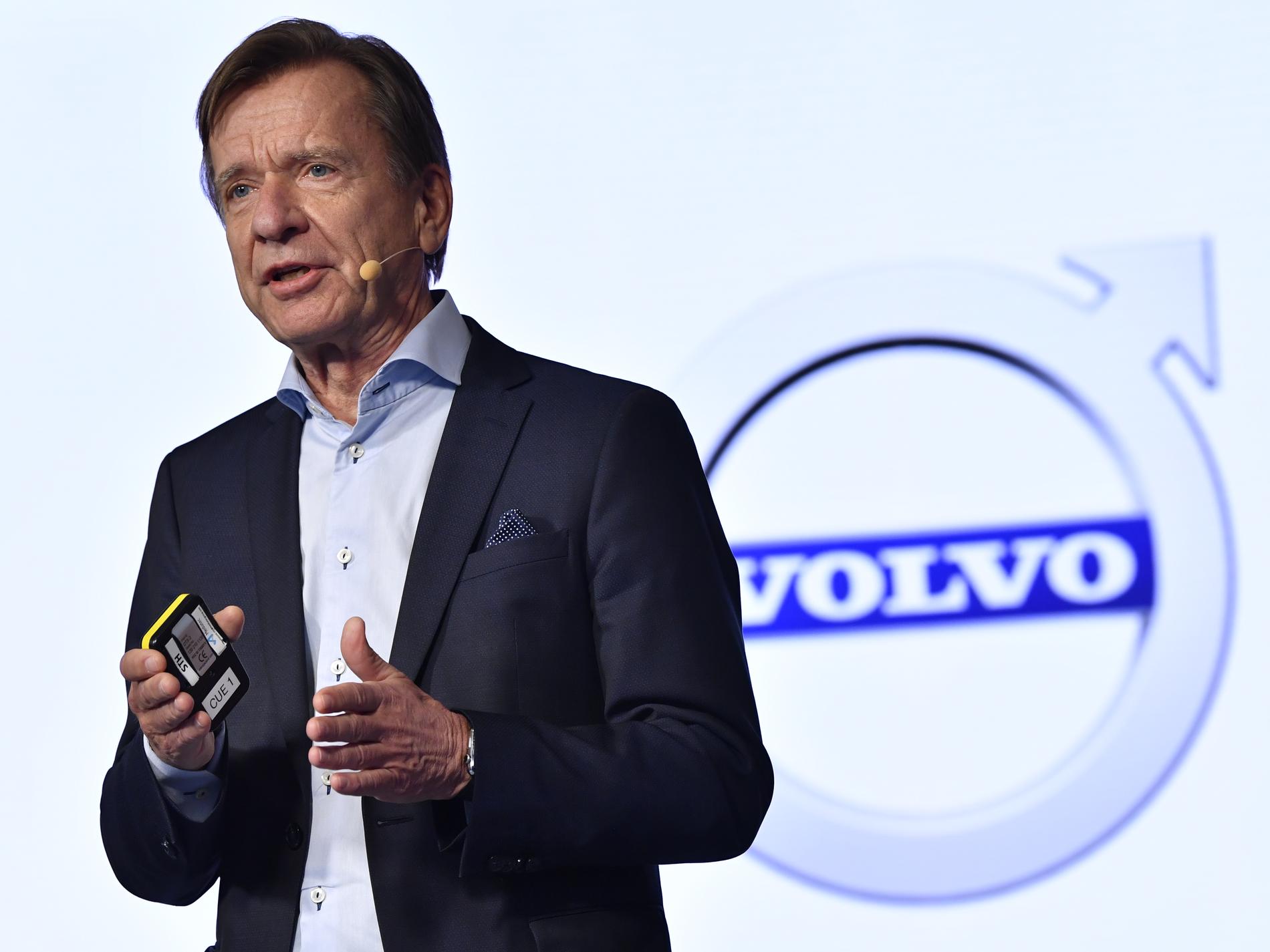 Volvo Cars vd Håkan Samuelsson presenterar företagets halvårsrapport. Arkivbild.