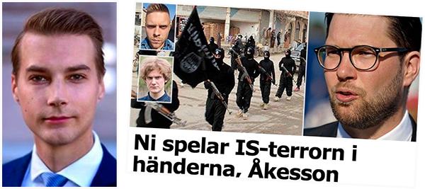 Felix Byström, Ungsvenskarna svarar debattörerna Simon Andersson och Frans Sporsén: ”Det finns inget stöd av fakta att Sverigedemokraterna skulle vara drivande i den islamistiska extremismens framfart. ”.