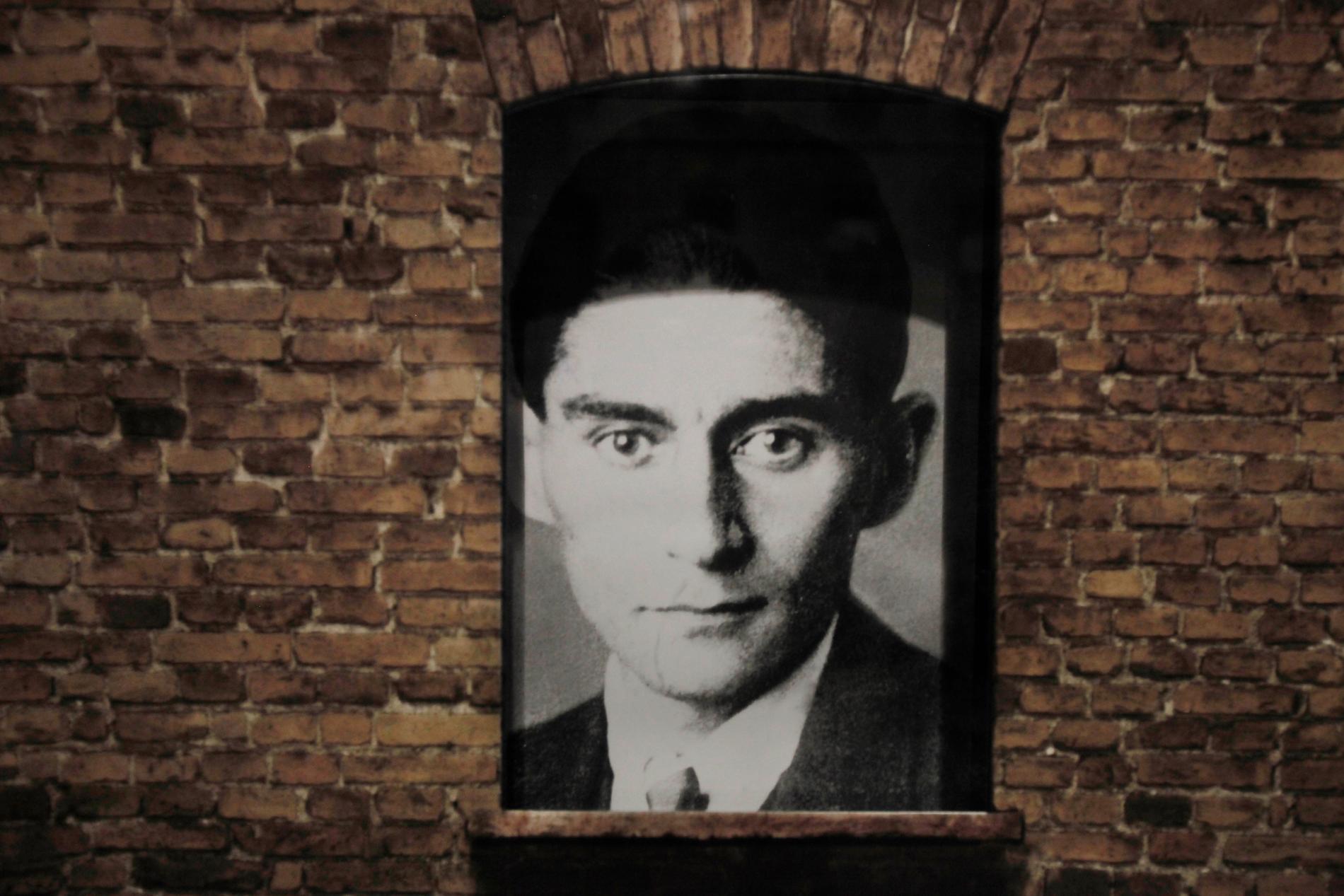 Franz Kafka på en bild som visas i Minnes- och toleransmuseet i Mexico City. Arkivbild.