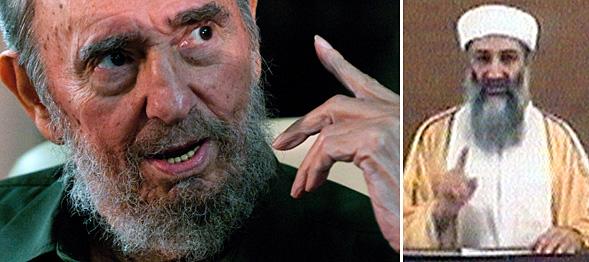 Usama bin Ladin är ingen riktig terrorist, utan anställd av CIA, enligt Fidel Castro.
