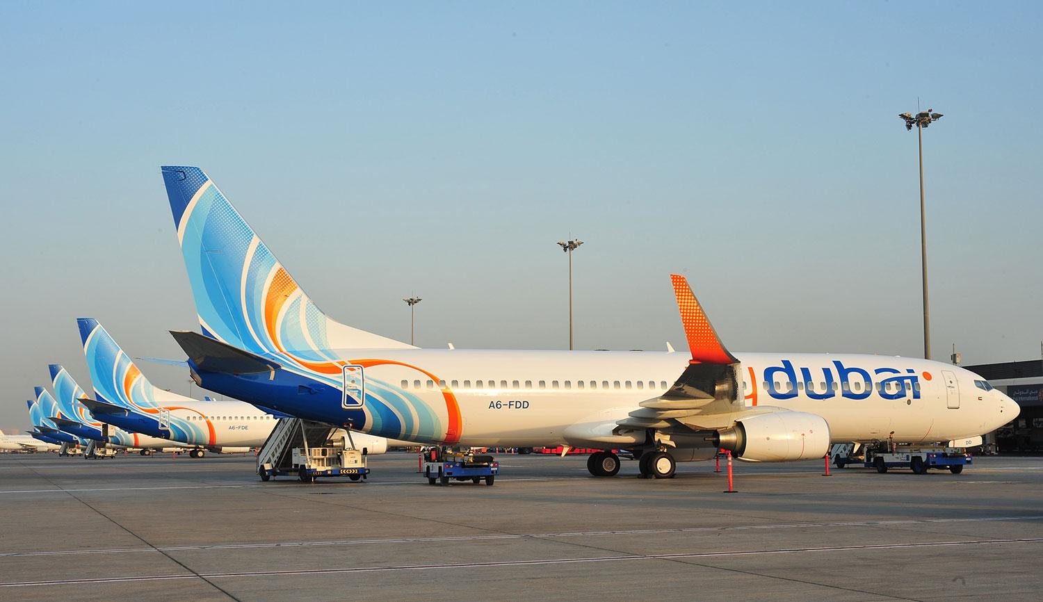Passagerarplanet tillhörde flygbolaget Fly Dubai.