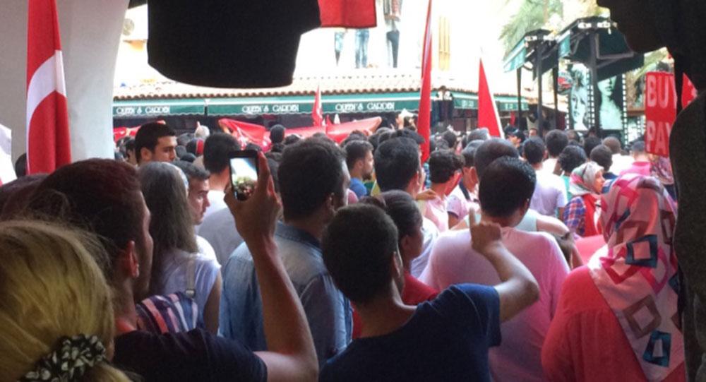 Demonstration i Alanya.