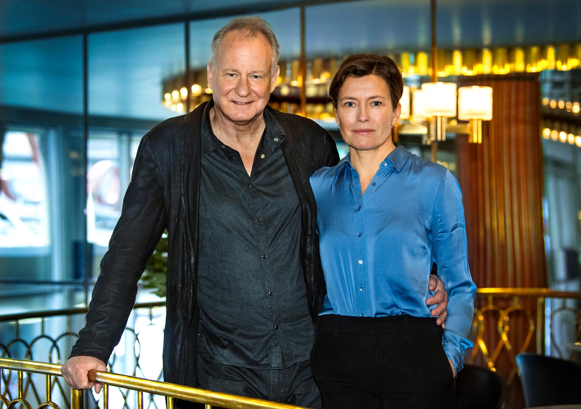 Skådespelaren Stellan Skarsgård och regissören och manusförfattaren Maria Sødahl är aktuella med filmen ”Leva på hoppet”.