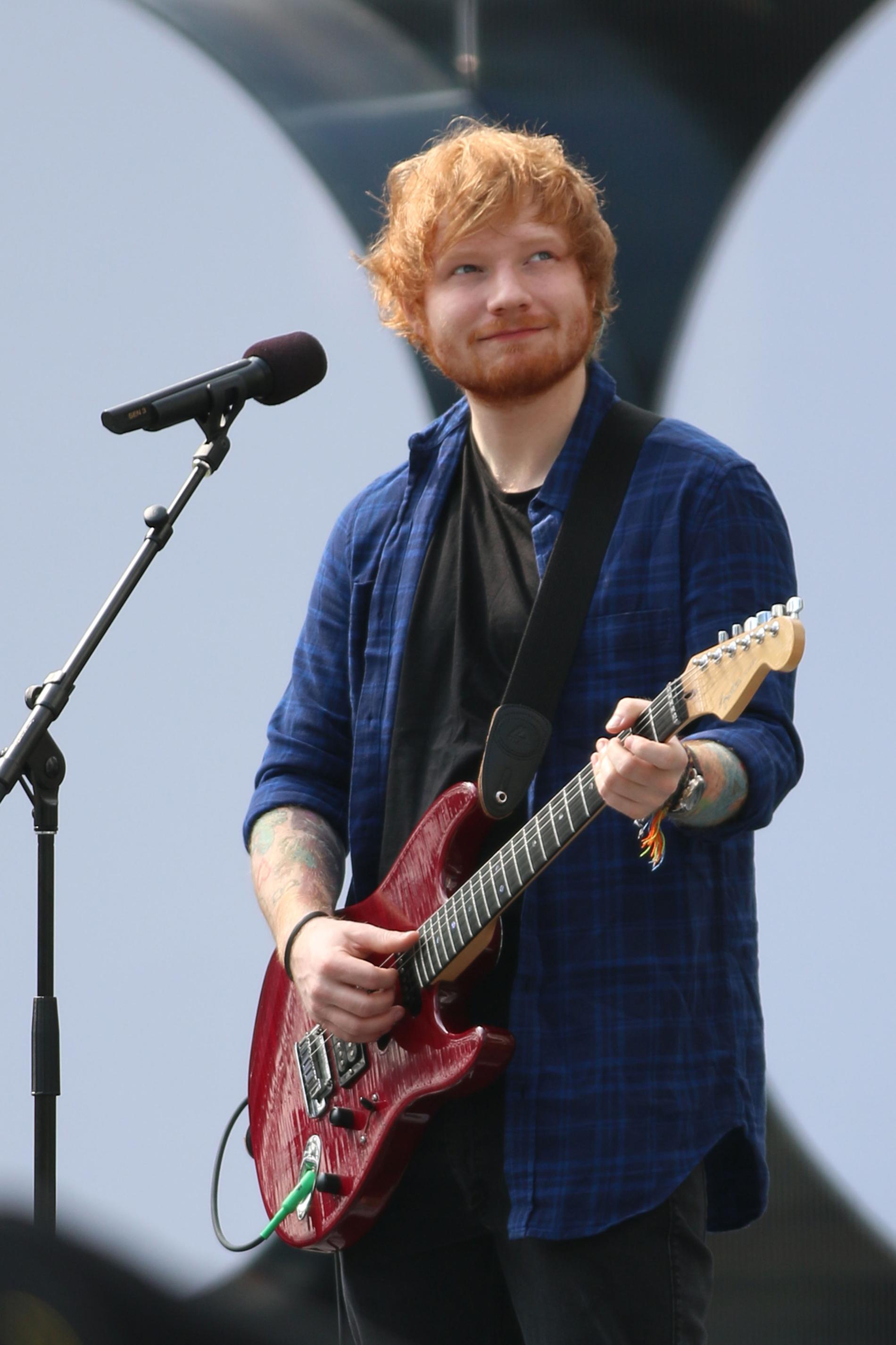 Sheeran säger att han håller sig i form när han är på turné.