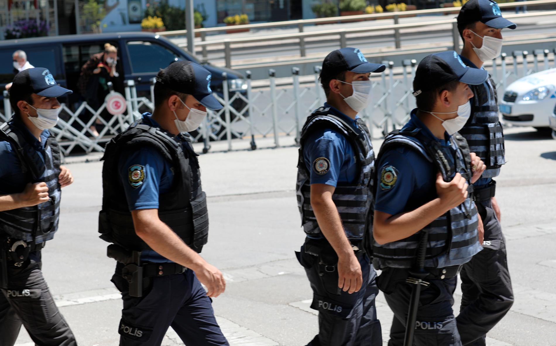 Turkiska poliser. Arkivbild.