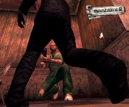 Utvecklarna Rockstar och förläggaren Take-Two tvingades censurera innehållet i "Manhunt 2". Först då blev det godkänt i USA. Notera att den här bilden är från den oklippta versionen – det är oklart om den förekommer i den censurerade upplagan av "Manhunt 2".