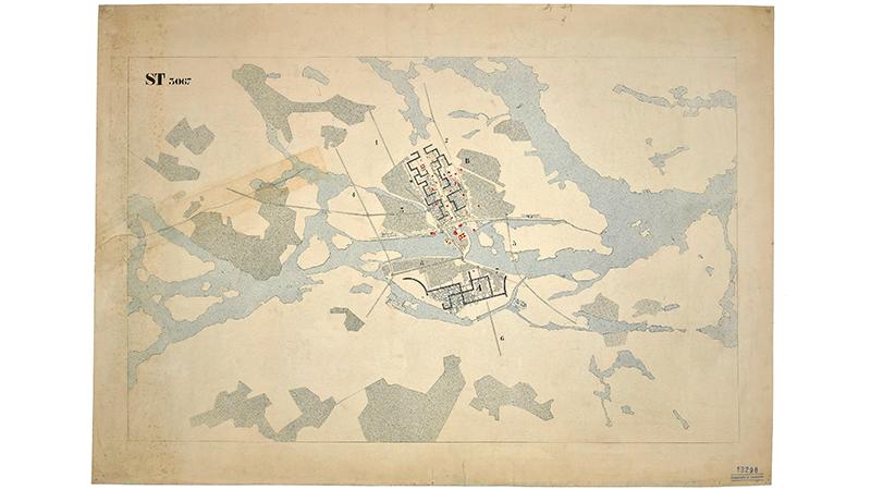 Karta över Stockholm. 1: a steget, 1933 © Le Corbusier
