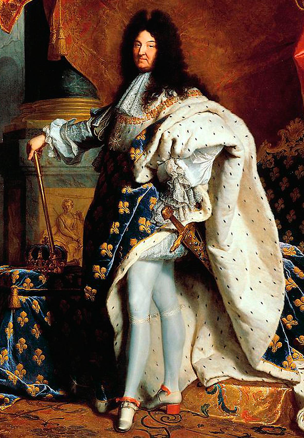 Solkungen Ludvig XIV hade skor med höga klackar redan på 1600-talet.