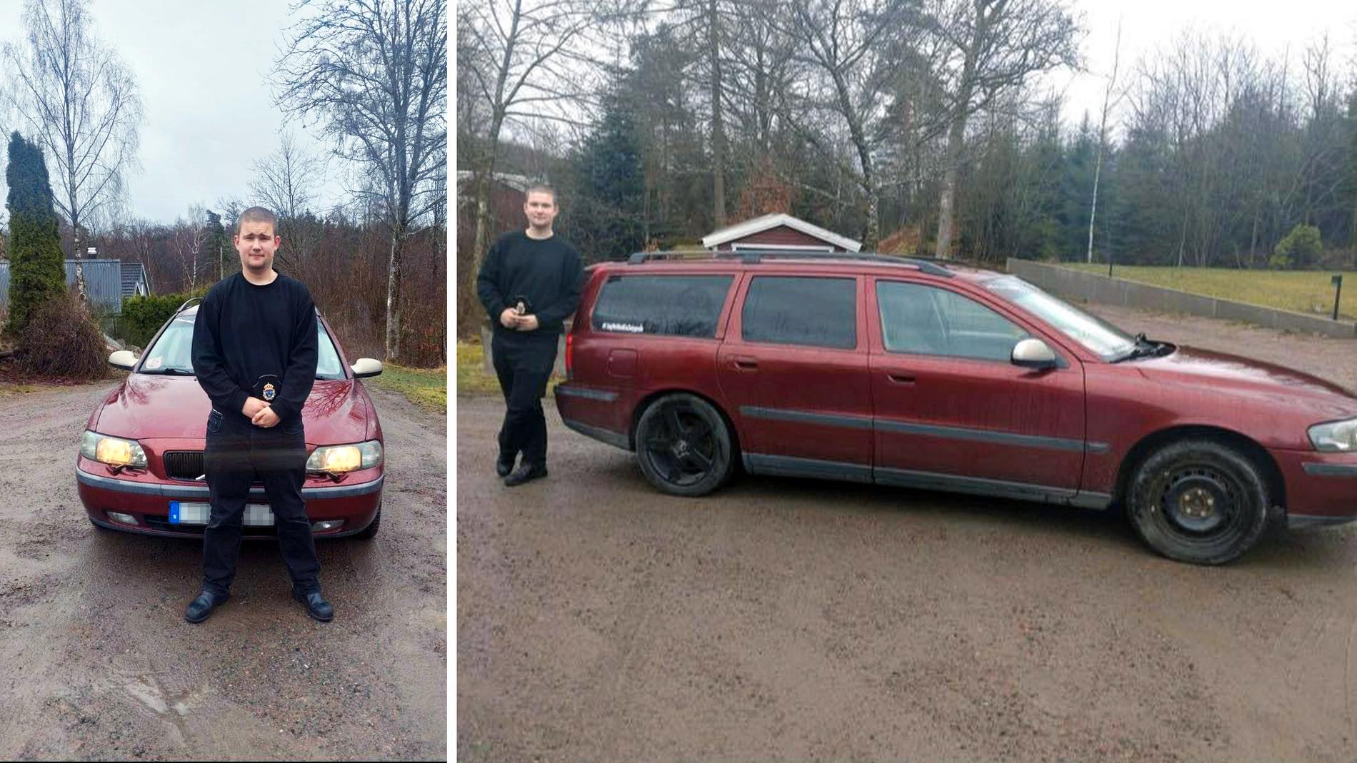 Kevin Kamarakis hade bara haft sin epa, en Volvo V70, i drygt en månad när han vid Örkelljungavägen fick syn på något märkligt. Att han stannade och tog sig en titt, räddade livet på en kvinna.