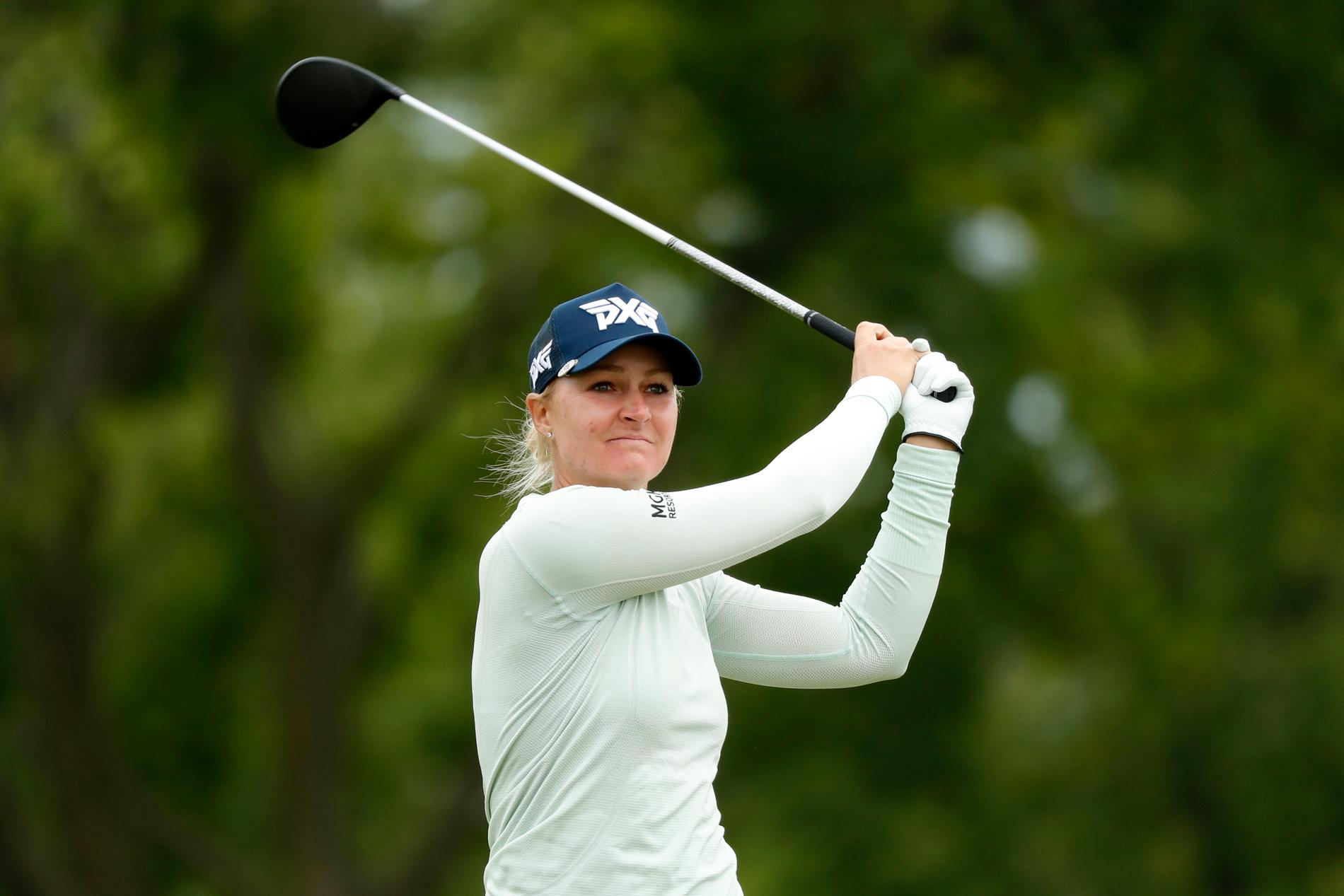 Anna Nordqvist, här under en LPGA-tävling i juni i år, blev bästa svenska i Wisconsin.