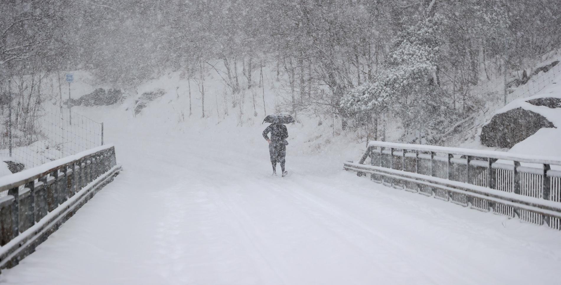 Ett nytt kraftigt snöfall drog in över Göteborgsområdet och delar av Västsverige under torsdagen.