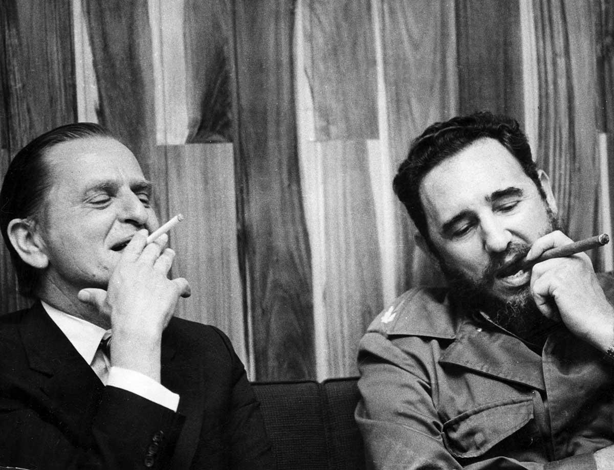 Olof Palme och Fidel Castro vid Palmes besök i Kuba 1975.