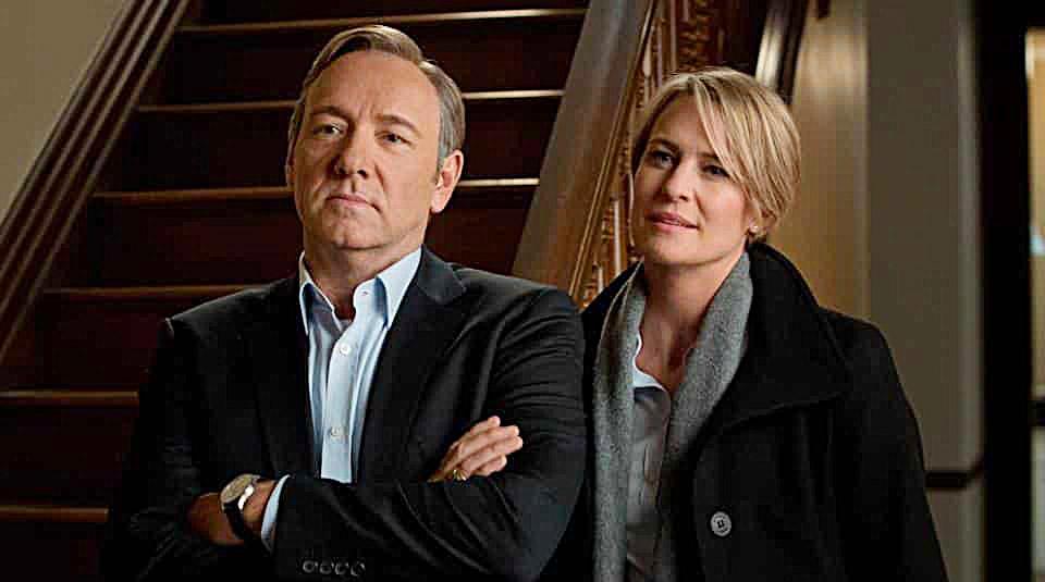 Kevin Spacey och Robin Wright i ”House of cards”.