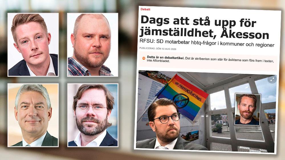 Sverigedemokraterna står upp för människors rätt att följa sina hjärtan. Varje år målas en falsk bild av vårt parti där media och organisationer tävlar om att måla ut oss som fiender nummer ett för jämställdhet och hbt-personer, skriver debattörerna.