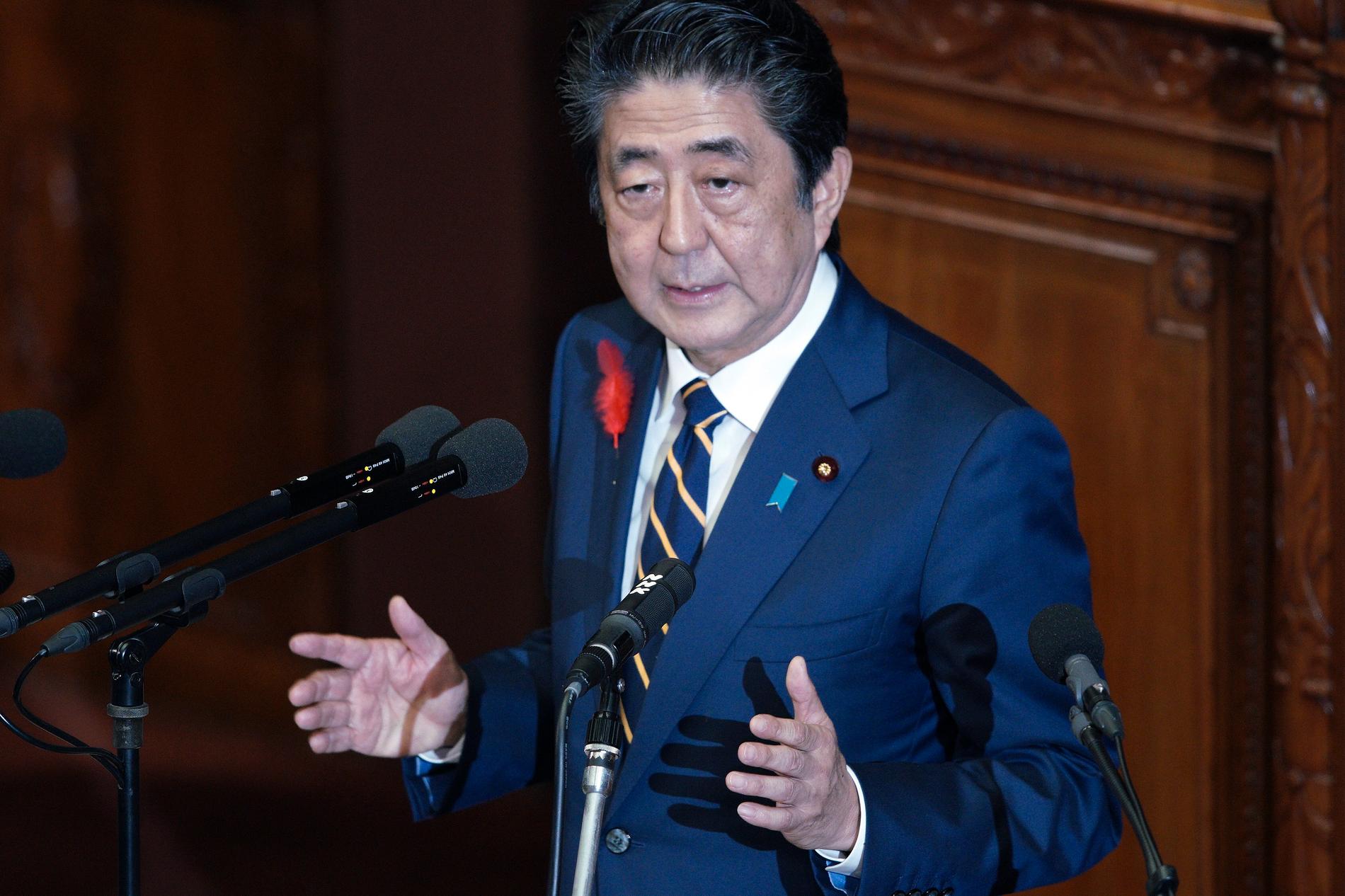 Japans premiärminister Shinzo Abe sätter rekord på onsdag. Arkivbild.
