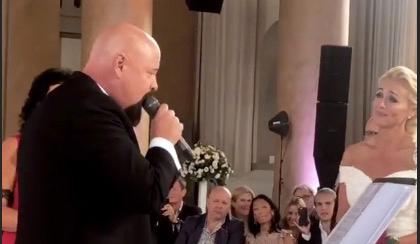 Anders Bagge sjöng för sin nya fru.