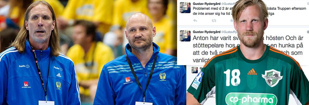 Gustav Rydergård missnöjd med svenska förbundskaptenernas uttagning