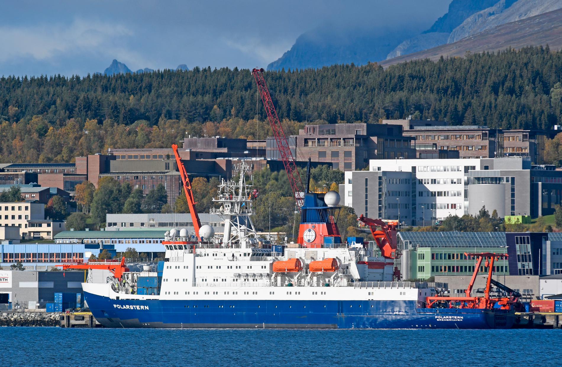 Polarstern i Tromsø inför avfärden häromdagen.