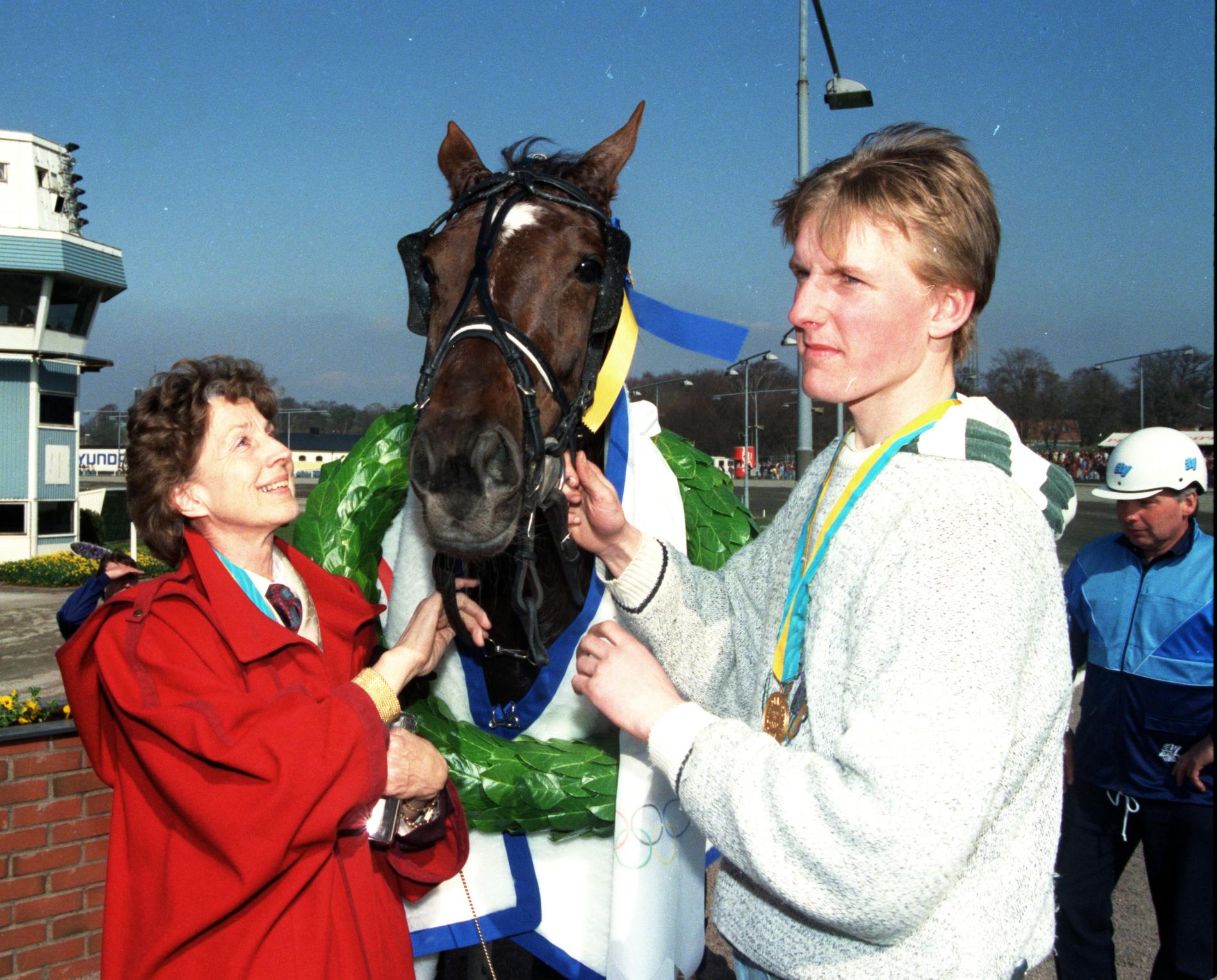 Bravo Sund och Jorma Kontio tog hem storloppet på Åby 1992.