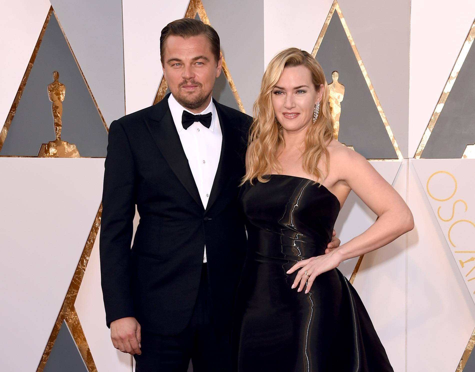 På röda mattan poserade Leonardo DiCaprio och Kate Winslet tillsammans.
