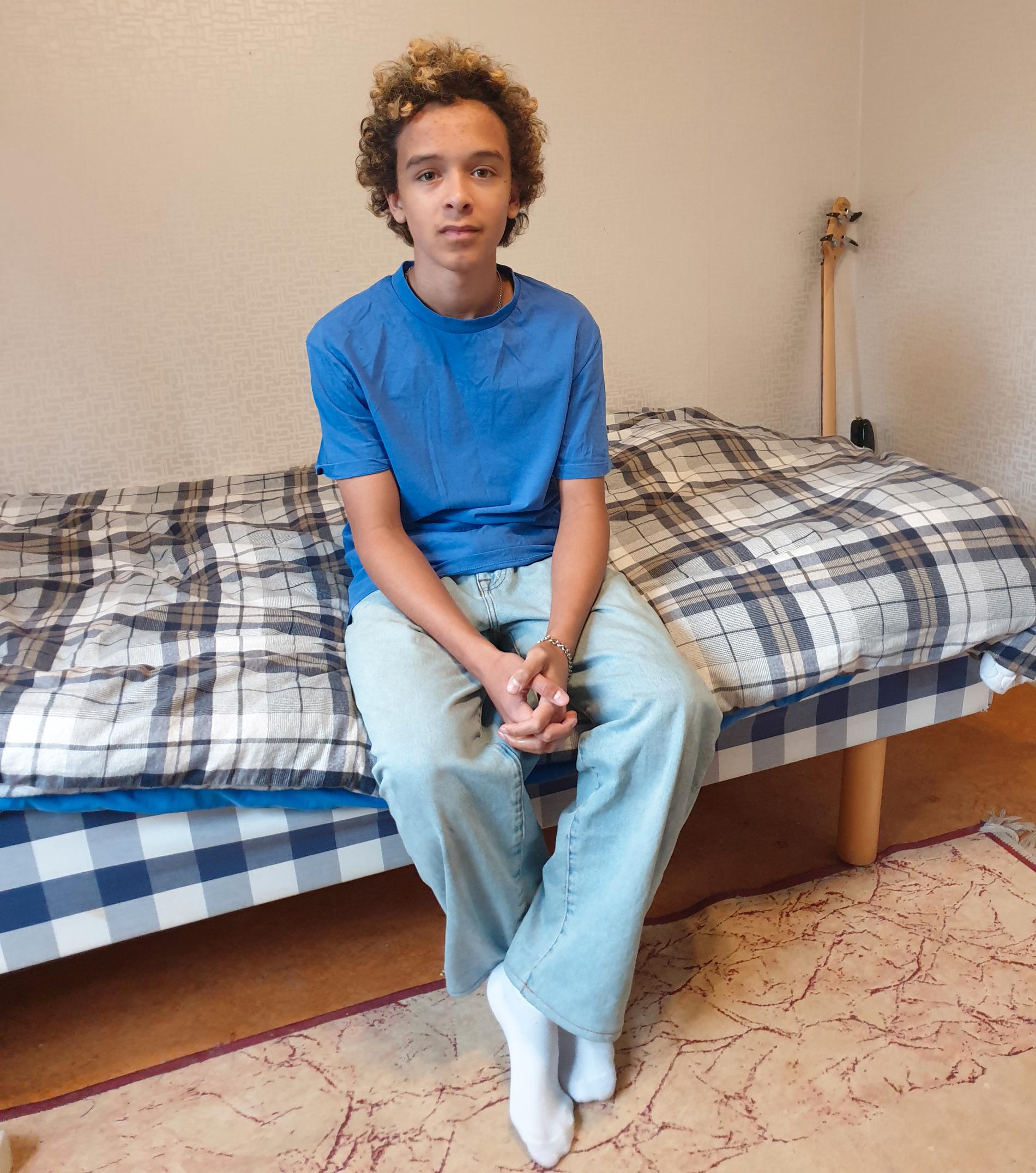 Dan Michael Broberg, 15, ska vräkas från sin lägenhet i Solna.