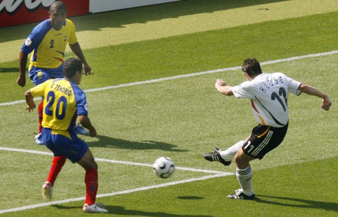 20 juni 2006, gruppspel TYSKLAND–ECUADOR 3–0. 1–0 (4) Miroslav Klose