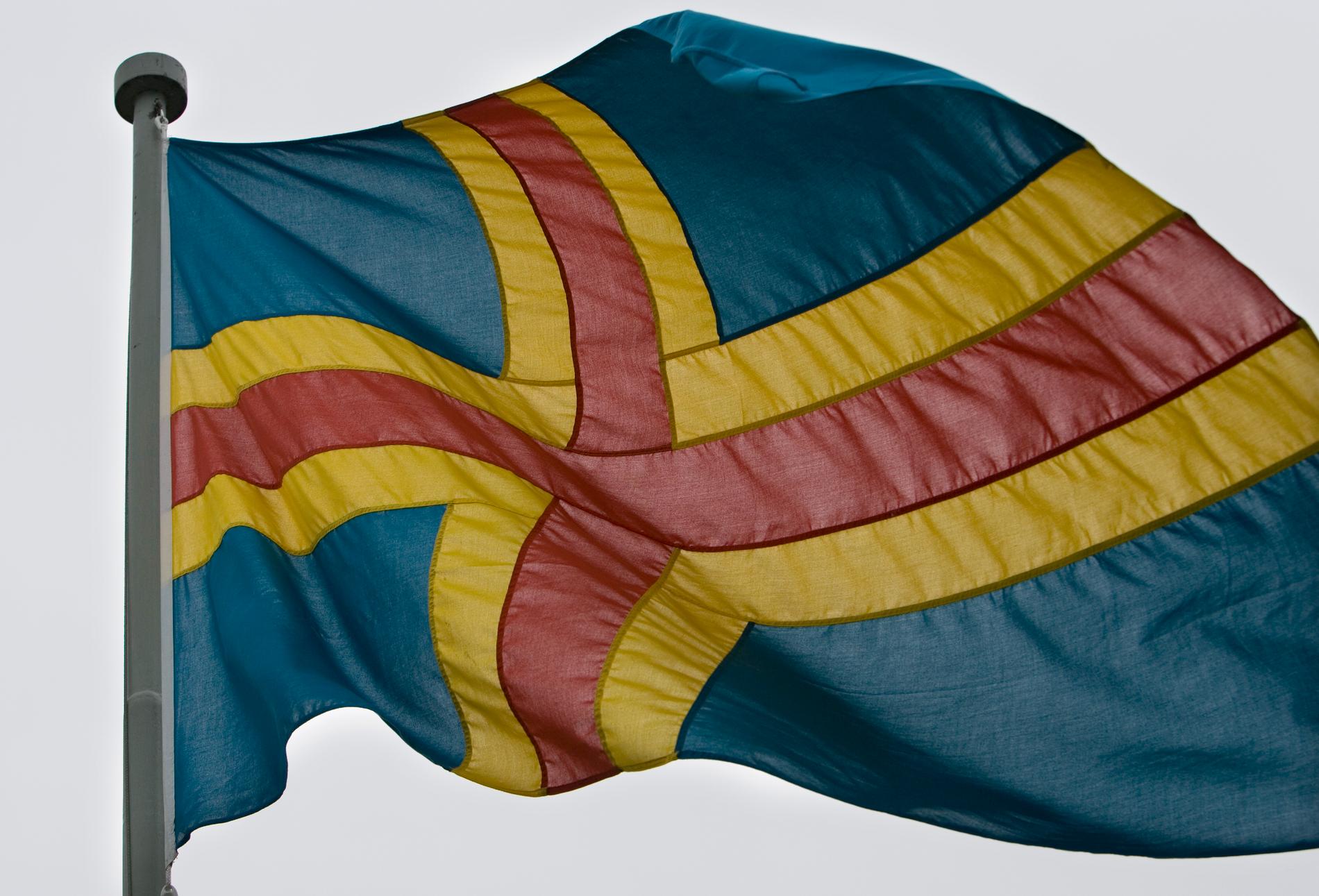 Ålands flagga. Arkivfoto.