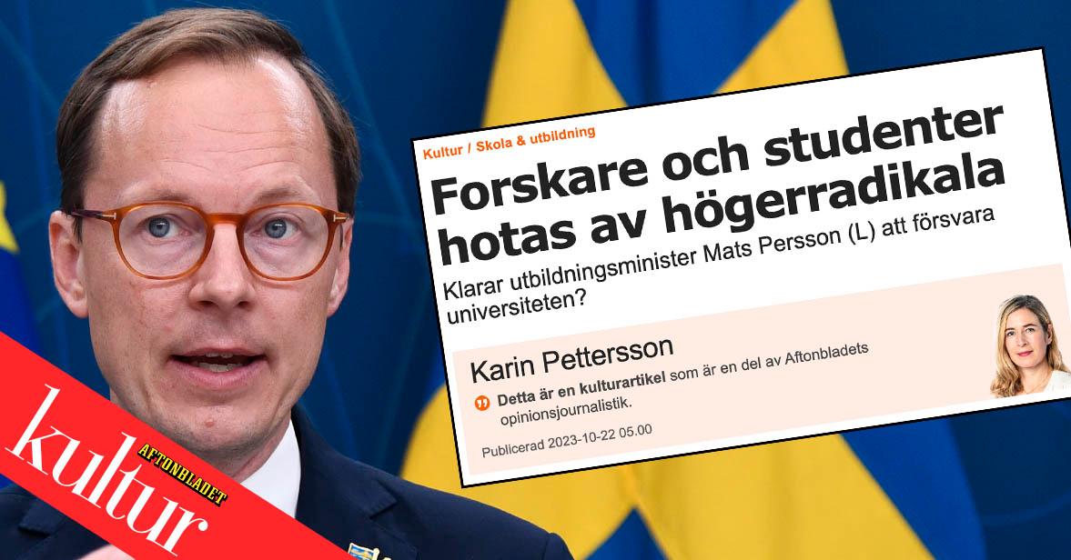 Mats Persson är utbildningsminister.