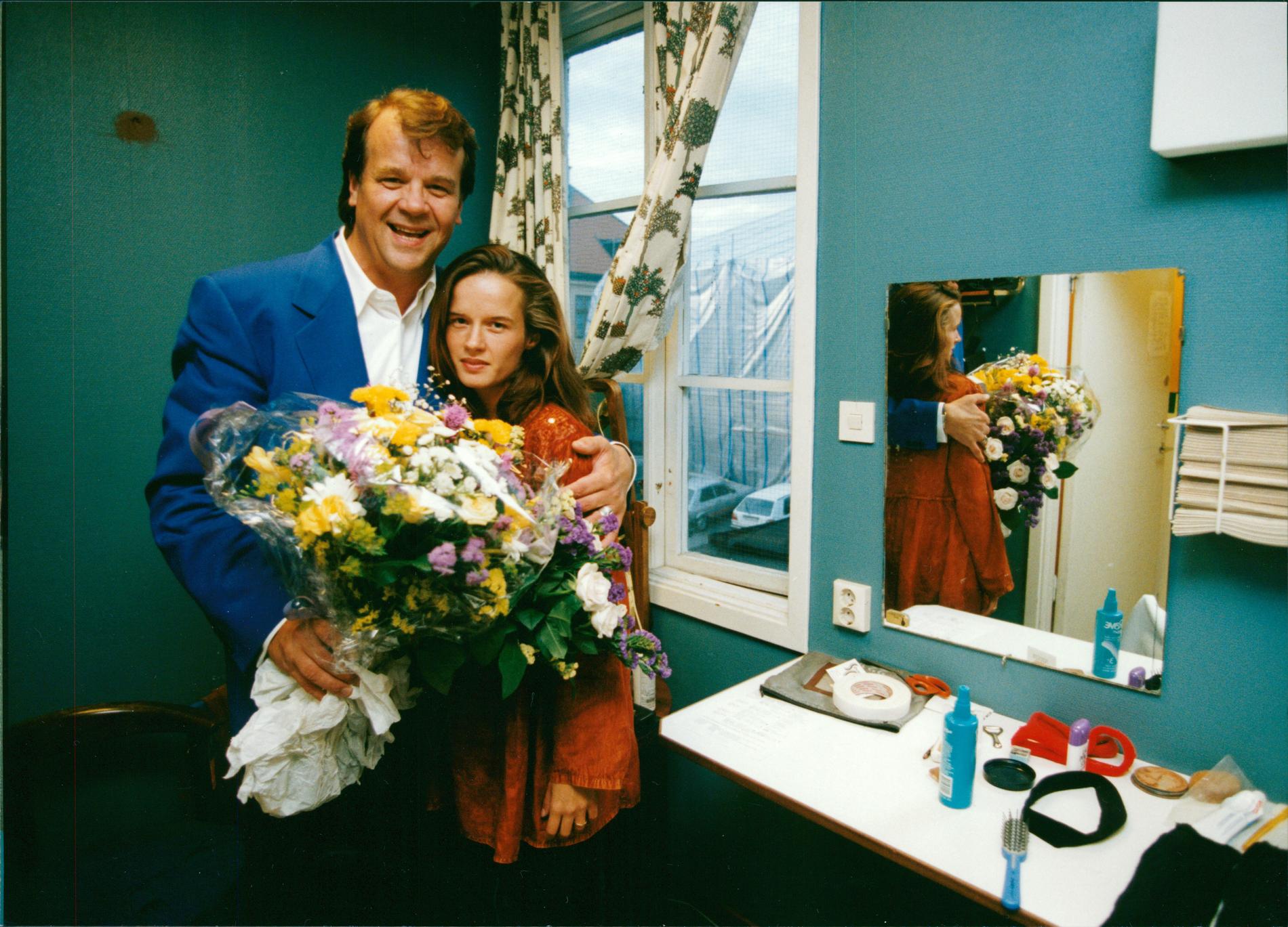 Tillsammans med dottern Malin Berghagen 1993.