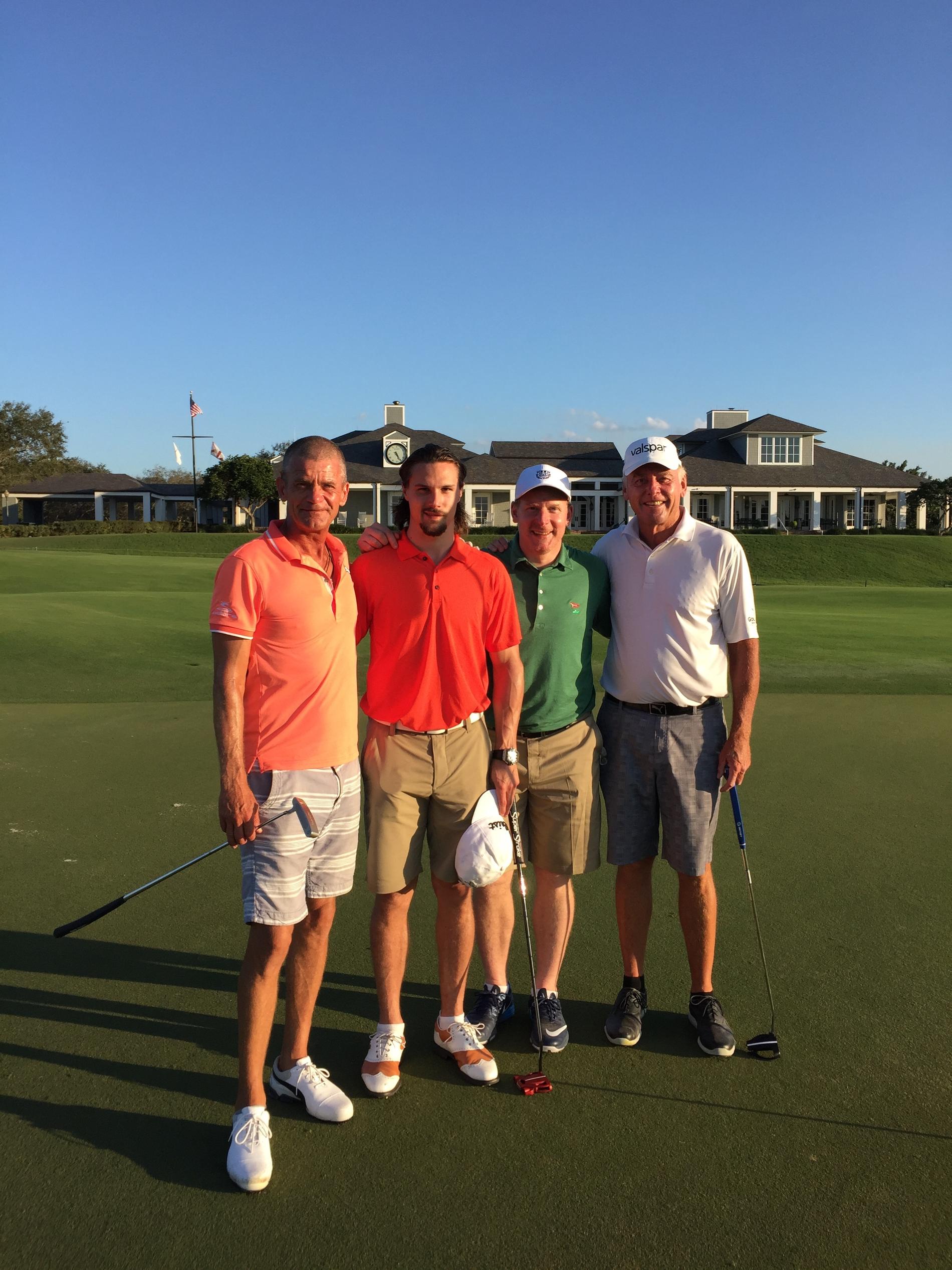 Golfduo Karlsson och Alfredsson i Florida – med Jesper och Bosse Parnevik.
