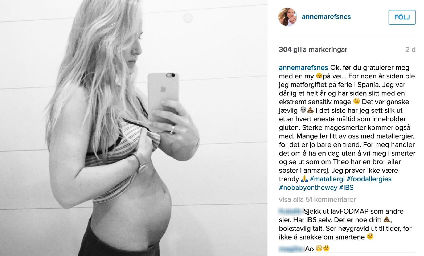 Det var den här bilden som Annema Refsnes la ut på Instagram för att visa att matallergier borde tas mer på allvar.