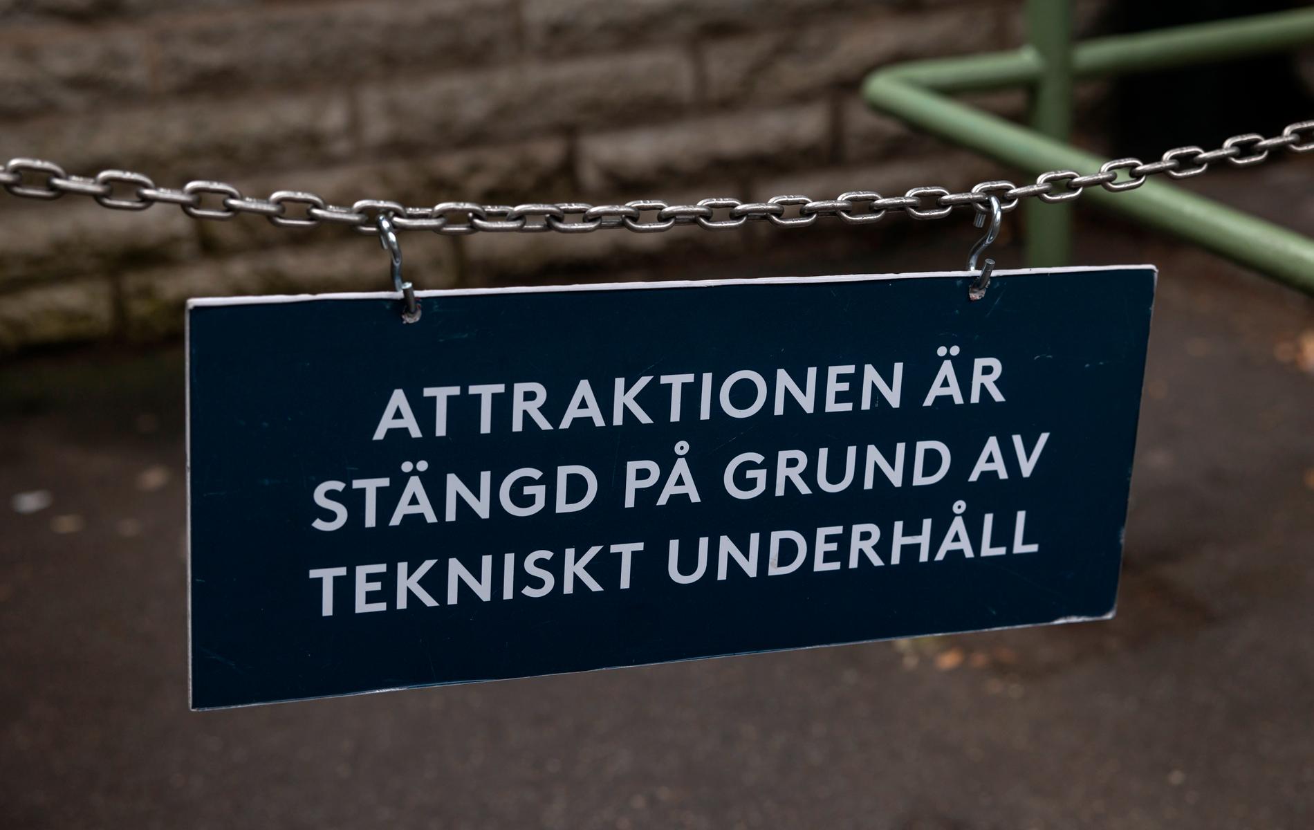 Lisebergbanan var stängd under torsdagen. 