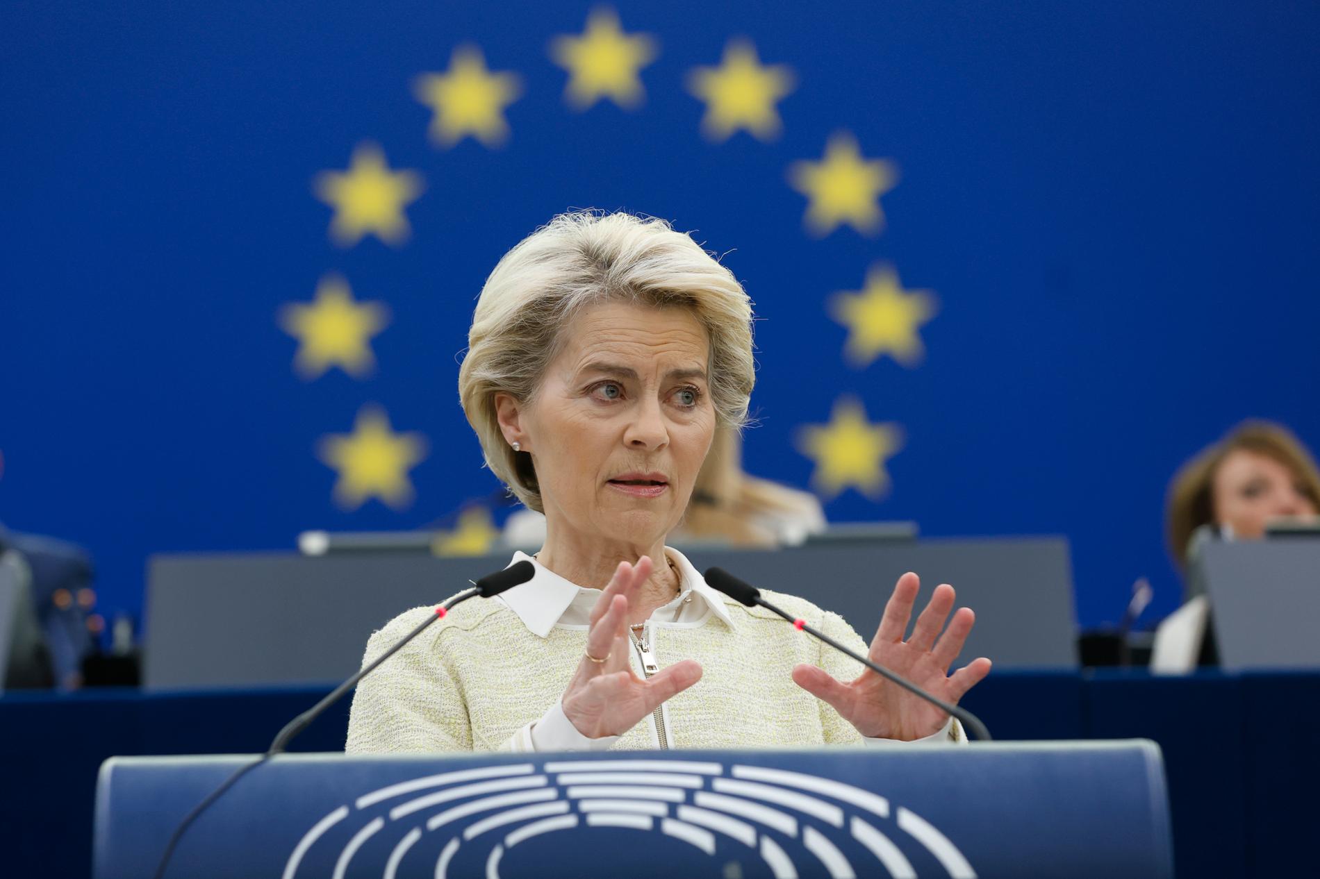 EU:s kommissionsordförande Ursula von der Leyen.