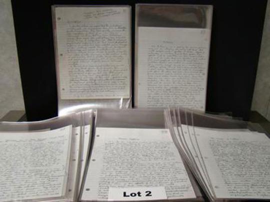 123 000 kronor En av toppsäljarna var ett handskrivet utkast av Kaczynskis manifest, som ursprungligen publicerades i Washington Post.