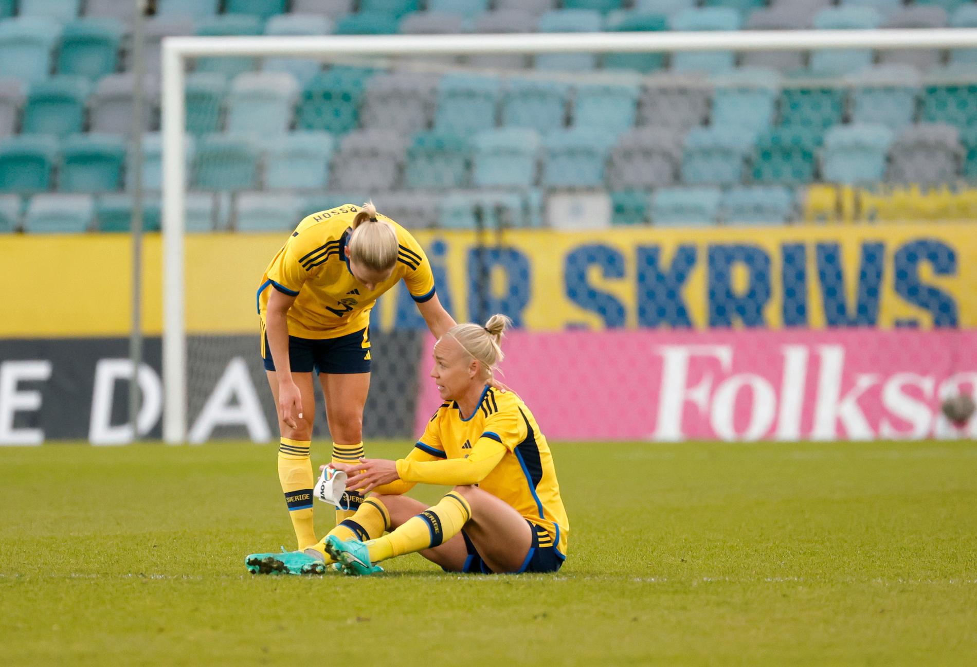 Caroline Seger skadade sig i landskampen mot Norge (3–3) förra veckan. Arkivbild.