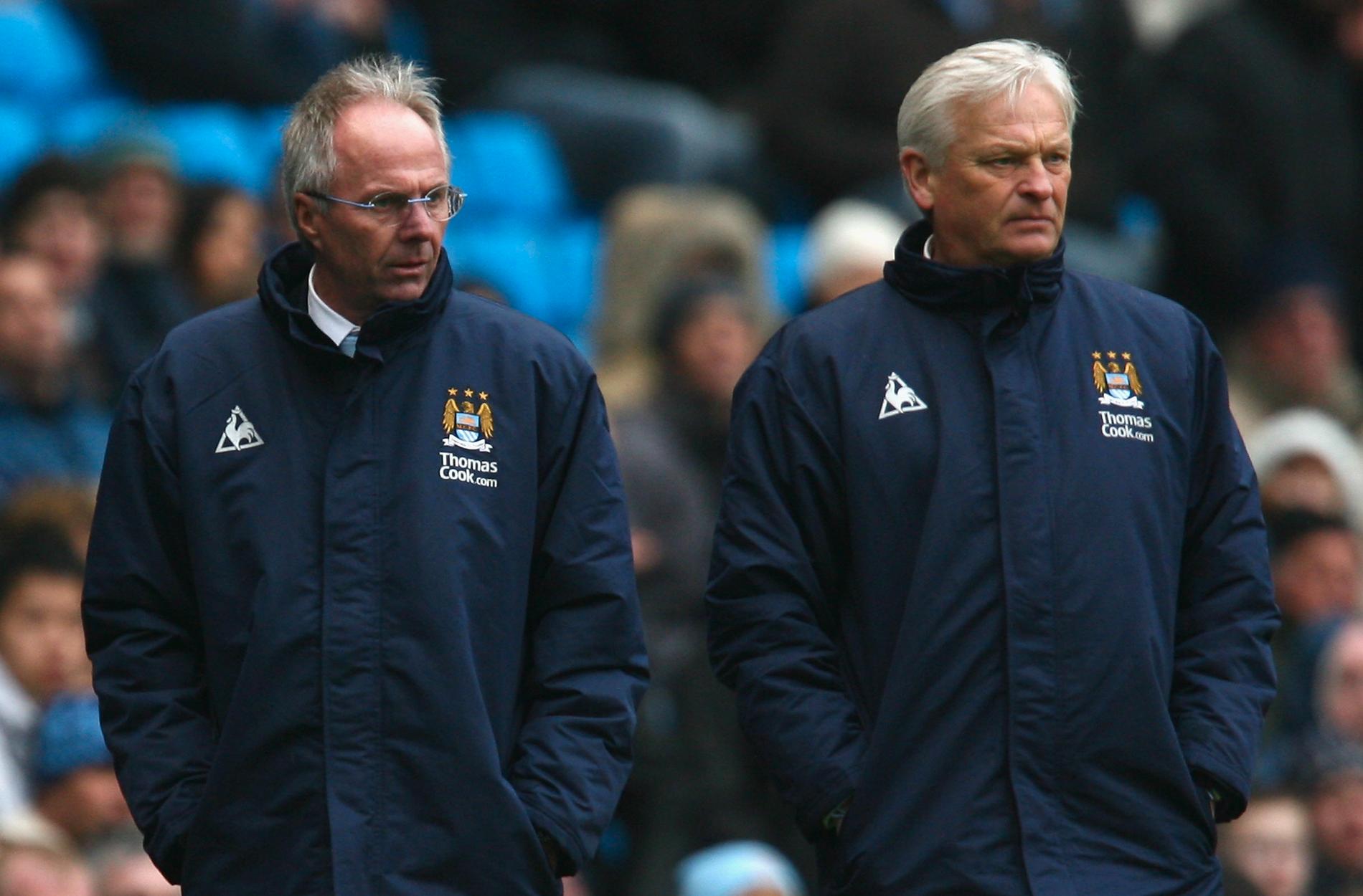 Sven-Göran Eriksson och Hasse Backe i Manchester City.