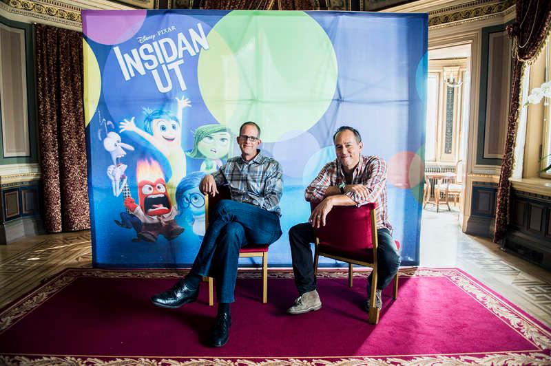 Pixar-medarbetarna Pete Docter och Jonas Rivera har regisserat och producerat bolagets senaste biosuccé, ­”Insidan ut”. ”Vi har pratat med experter på hjärnan om olika sorters minnen och sådant”, säger Docter om vetenskapen bakom filmen.