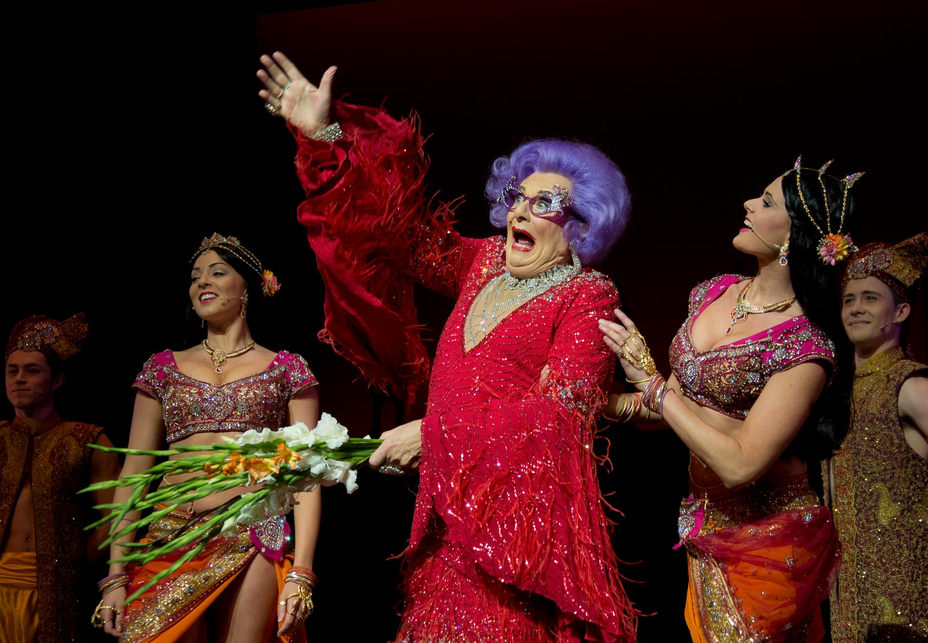 Dame Edna (Barry Humphries) 2013.