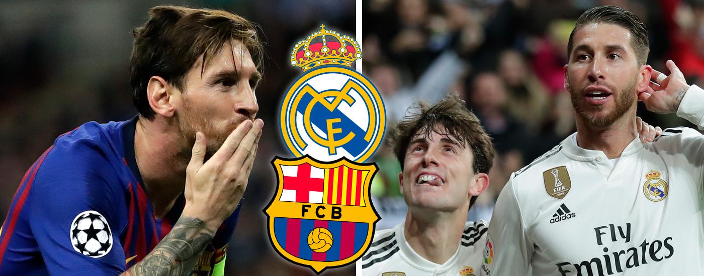 Barcelona med Lionel Messi mot Real Madrid med Sergio Ramos.