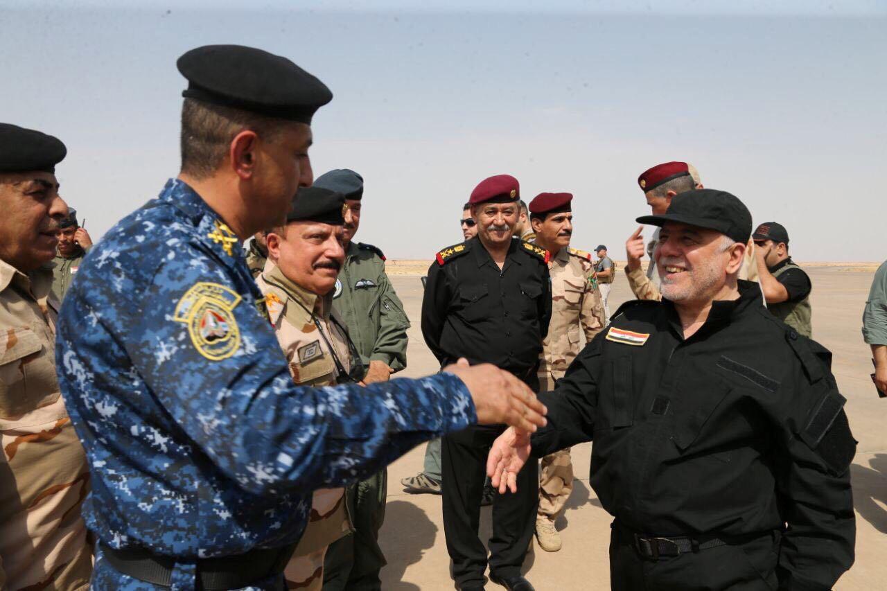 Iraks premiärminister Haider al-Abadi besökte Mosul under söndagen.