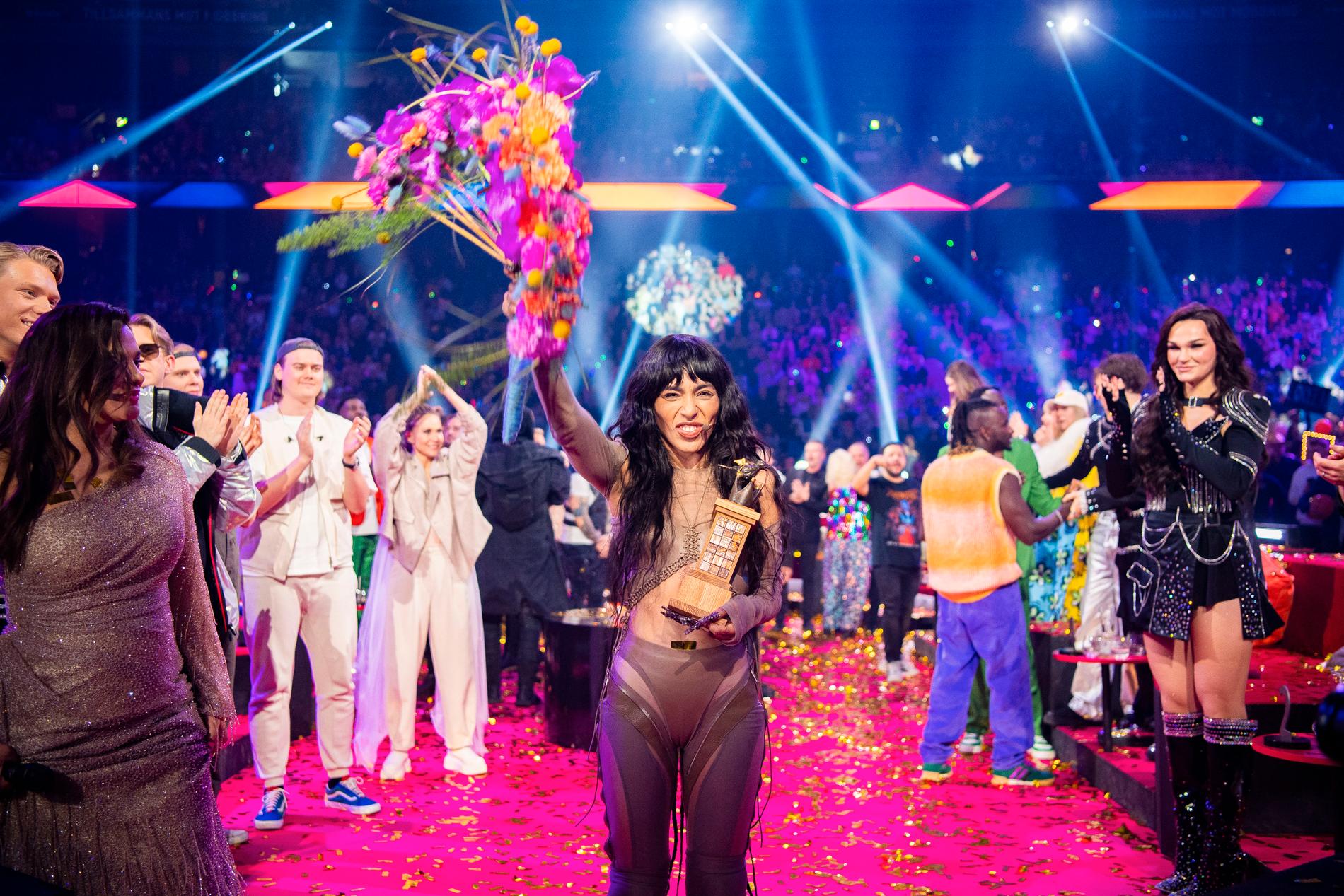 Loreen vinner finalen i Melodifestivalen 2023 i Friends arena.