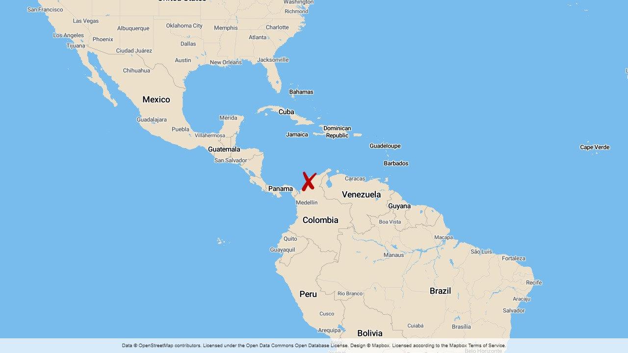 Brandkatastrofen inträffade i Pueblo Viejo vid Colombias karibiska kust.