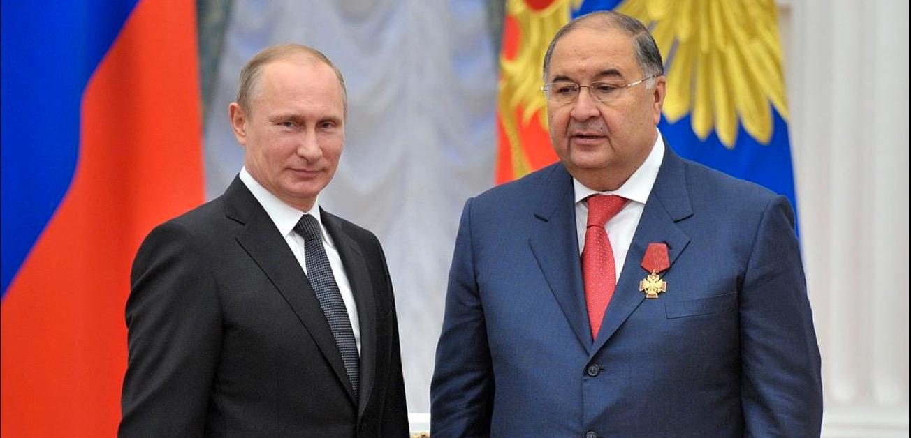 Vladimir Putin och Alisher Usmanov.