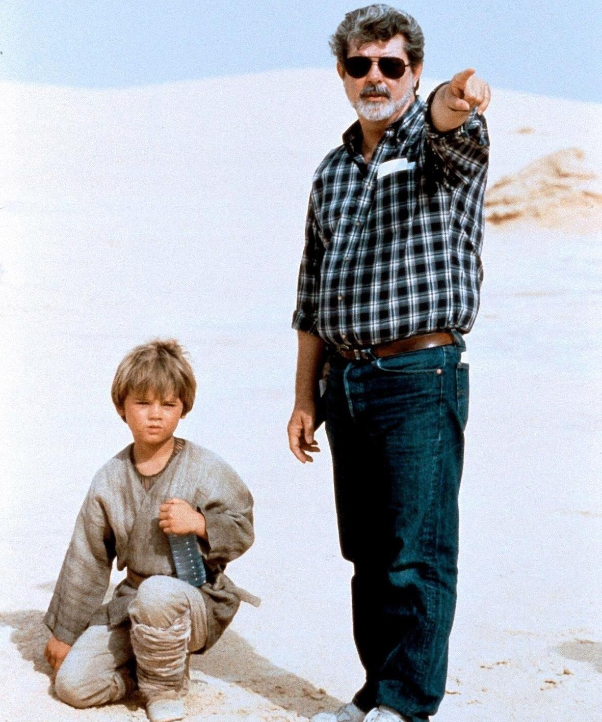 Jake Lloyd och George Lucas.