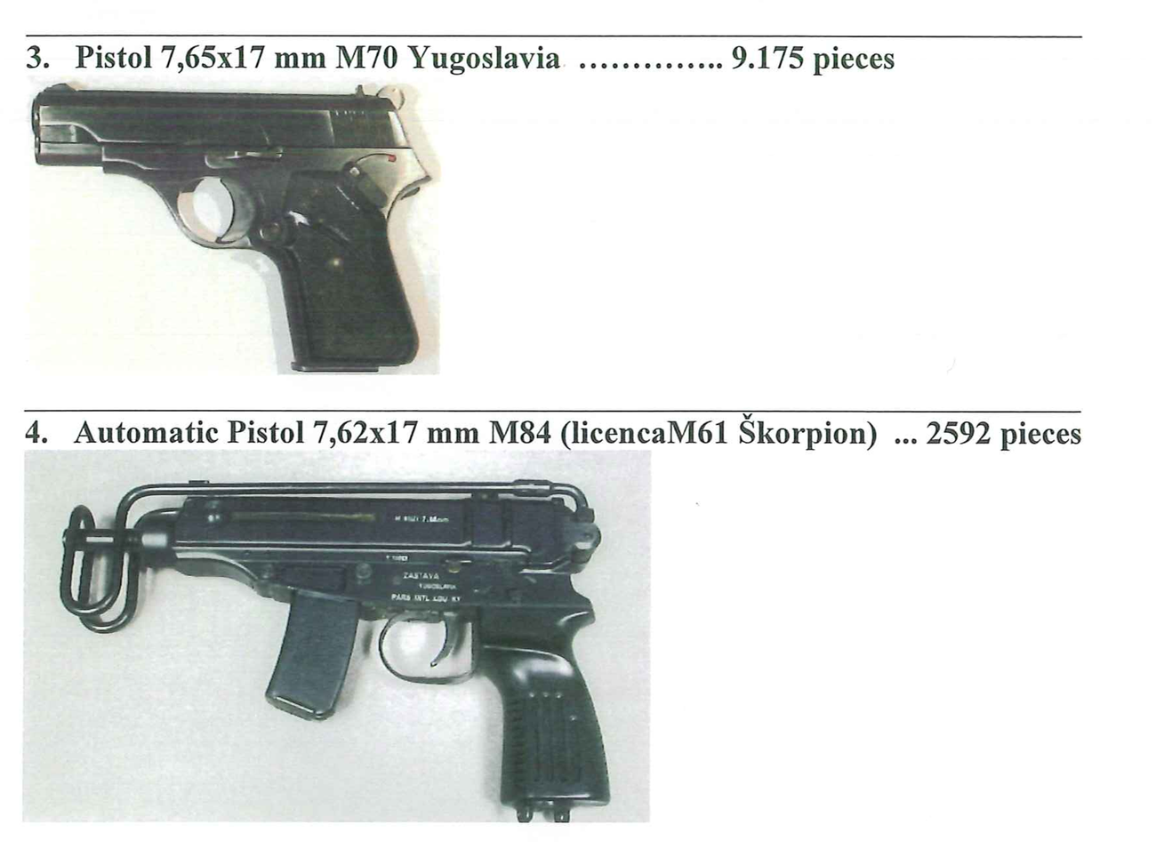 Vid en husrannsakan hittade polisen material som beslagtogs, bland annat bilder på olika vapen.